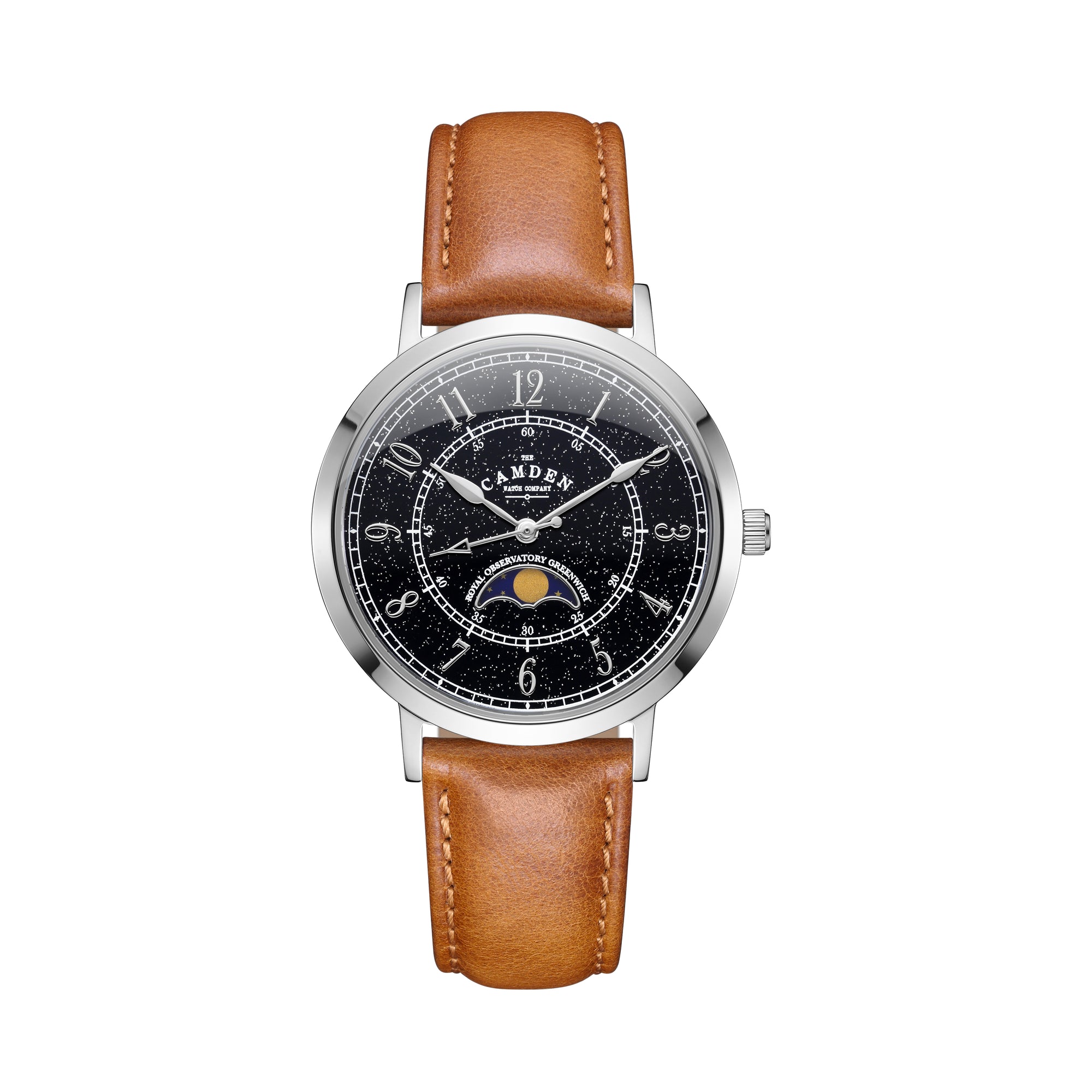 No.27 Moonphase Steel, Black and Tan