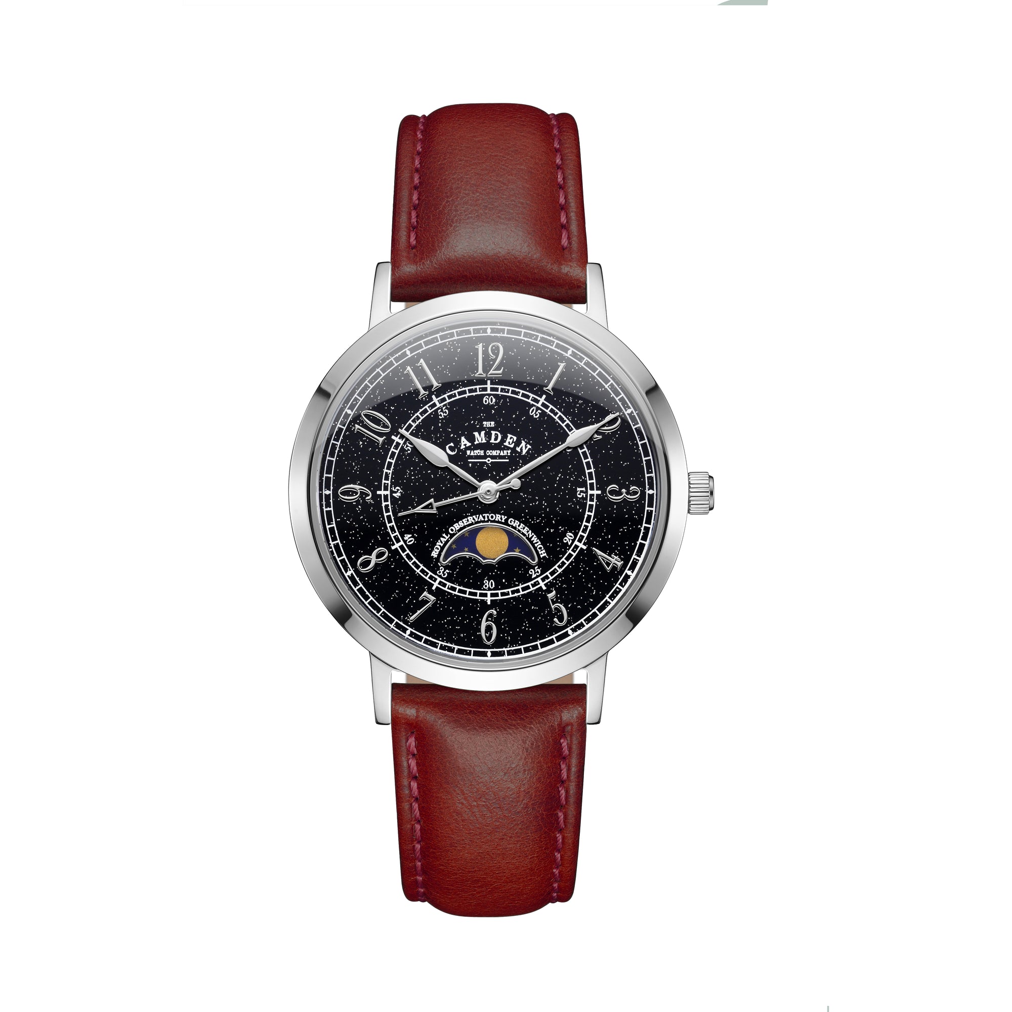 No.27 Moonphase Steel, Black and Oxblood