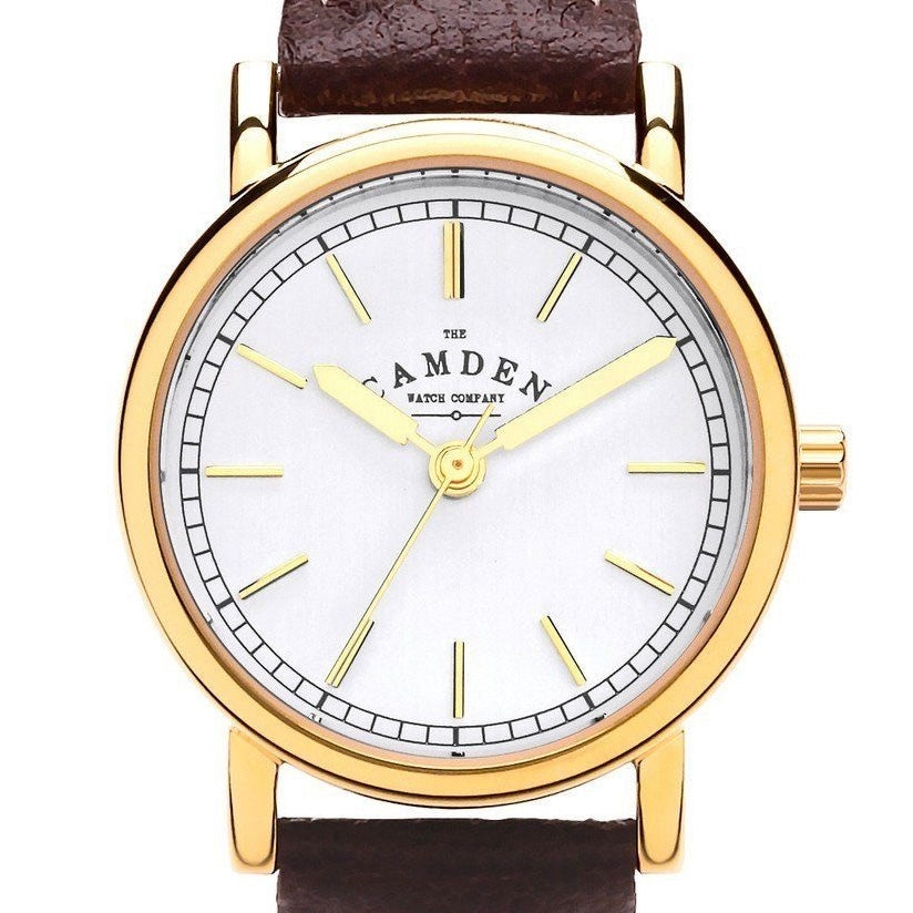 Classic gold and Brown Strap Small Ladies Watch